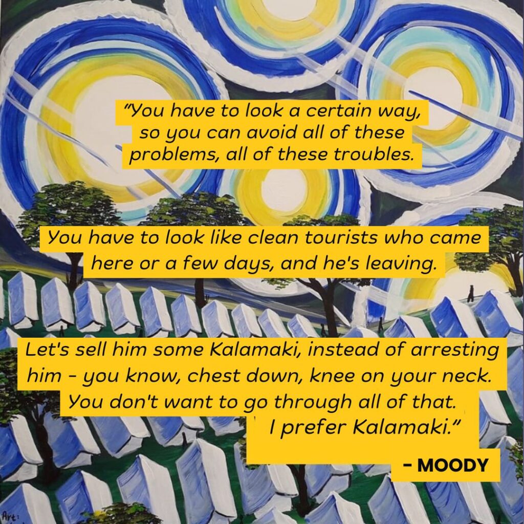 quote from Moody about racism in Greece